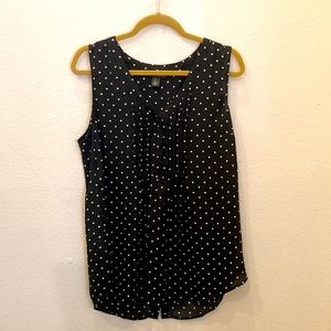 EUC Sleeveless A Pea In The Pod Polka Dot Maternity Top Sz. L
